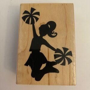Stampabilities GR1259 Cheerleader Silhouette rubber stamp